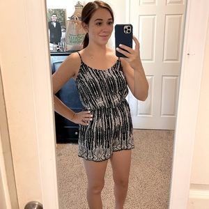 Black and white romper